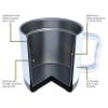FIFTY/FIFTY 15oz - White Camp Mug with Slide Lid view 3