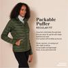 Amazon Essentials Women's Lightweight Long-Sleeve Water-Resistant Packable Puffer Jacket (Available in Plus Size), Sage Green, Medium view 2
