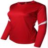 Epic Girl's Style Long Sleeve Cooling Red/White Volleyball Jersey L view 1