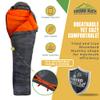SIERRA RUCK Lightweight Sleeping Bag | Four Season Camping, Hiking and Backpacking | 650 Down | 400TC 20D Nylon | Gray XL view 2