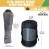 SIERRA RUCK Lightweight Sleeping Bag | Four Season Camping, Hiking and Backpacking | 650 Down | 400TC 20D Nylon | Gray XL view 4