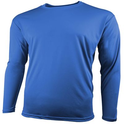 Epic Youth Cooling Performance Long Sleeve Crew T-Shirts (18- Colors Available) Blue L