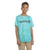 Hurley Boys' Rash Guard Shirt, Hyper Jade, 4 view 3