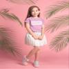 7th Birthday Girl Shirt 7 Years Old Seven Outfit Seventh Tshirt Gift Girls top 7 (Pink, 7 Years) view 3