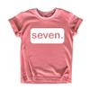 7th Birthday Girl Shirt 7 Years Old Seven Outfit Seventh Tshirt Gift Girls top 7 (Mauve, 7 Years) view 1