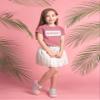 7th Birthday Girl Shirt 7 Years Old Seven Outfit Seventh Tshirt Gift Girls top 7 (Mauve, 7 Years) view 3