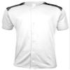 Epic Boy's Full Button 2-Color Game White/Black Baseball Jerseys M view 2
