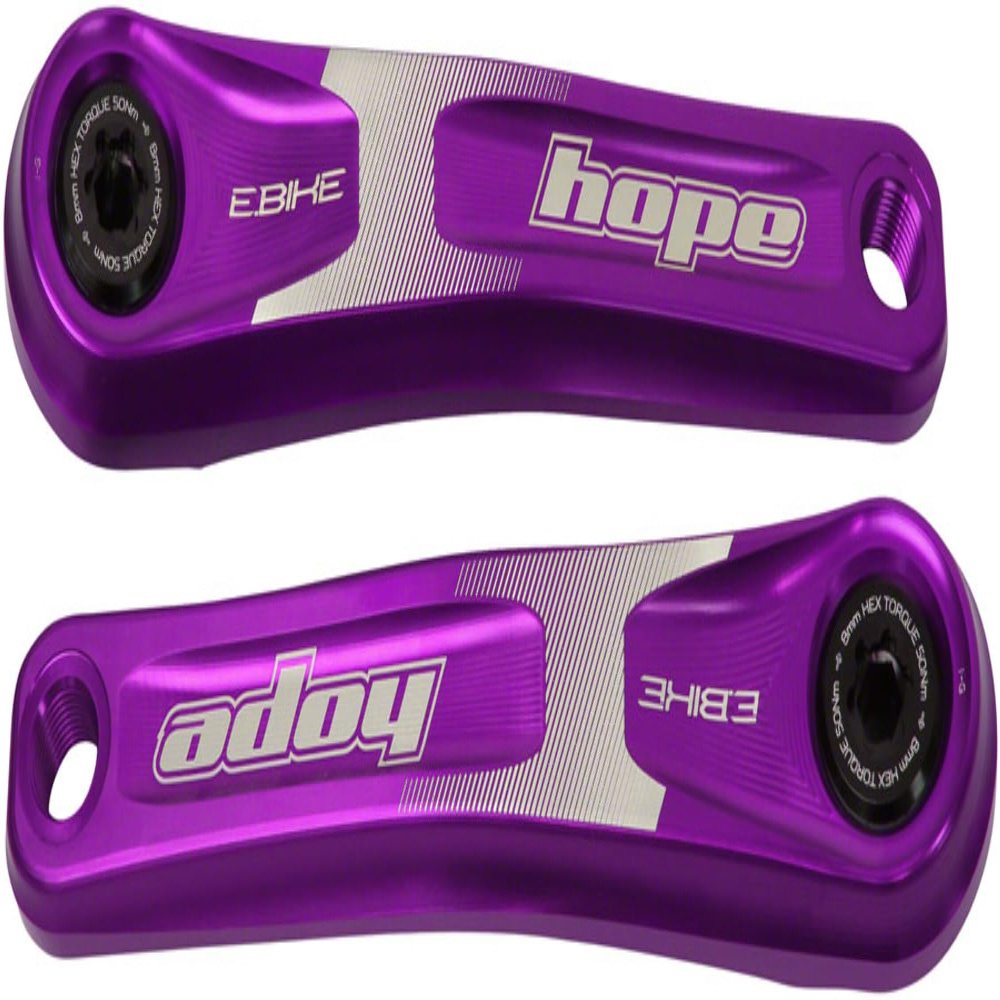 HOPE eBike Crankset - 165mm, ISIS, Standard Offset, Purple