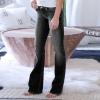 Women's Mid-Rise Bootcut Jeans Juniors Butt Lift Push Up Mid Waist Boot Leg Jeans Stretch Curvy Slims Denim Trousers view 2
