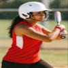 Epic Girl's Line Drive Sleeveless Softball Jersey for Red/White S view 2