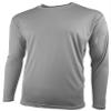 Epic Youth Cooling Performance Long Sleeve Crew T-Shirts (18- Colors Available) Grey L view 1