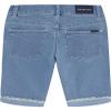 Calvin Klein Girls' Bermuda Jean Shorts, Stretch Denim, Skinny Fit, Roll-Up Cut-Off Hem, Cirrus/Cut Off, 8 view 2