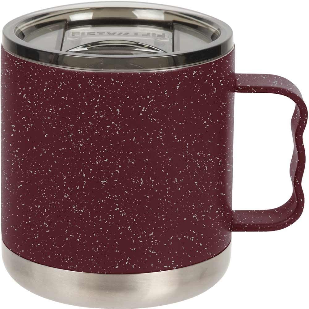 FIFTY/FIFTY 15oz - Brick Red Speckled Camp Mug with Slide Lid