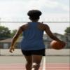 Epic Girl's Racerback Tagless Stretch Tank Top Blue L view 3