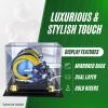 Collection Supplies Deluxe Acrylic Mini Helmet Display Holder | Mini Football Helmet Display Case with Mirrored Back & Gold Risers to Protect The Helmet | Clear UV Protection | No Assembly Required view 3