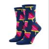 Socksmith Women's Watermelon Pops Crew Socks, Navy view 1