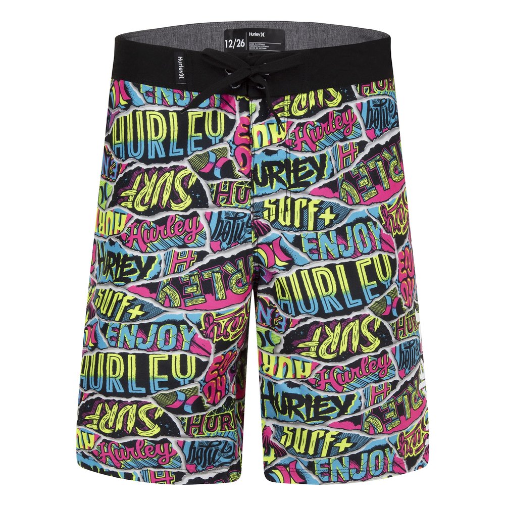 Hurley Boys Board Shorts, Multi Sticker, 18
