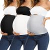 KIM S Set of 3 Pregnancy Support Belt Belly Belt for Pregnancy Maternity Band Belly Bands Pregnancy Belly Support Band Belly Bands for Pregnant Women Belly Band for Pregnancy Black White Grey 4 view 1