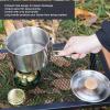 TOPINCN 1000ml Camping Pot, Stainless Steel Portable Outdoor Tea Coffee Pot Portable Cooking Pot with Detachable Handle for Outdoor Picnic Hiking view 3