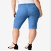 Roaman's Women's Plus Size Comfort Stretch Bermuda Jean Short - 34 W, Light Stonewash view 2