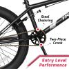 Tracer Edge Kids Freestyle BMX Bike, Entry and Intermediate Rider, Boys and Girls Bikes, 20-Inch Wheels, Hi-Ten Steel Frame, U Brake 2/3-Piece Crank Options (3.0, Matte Black) view 3
