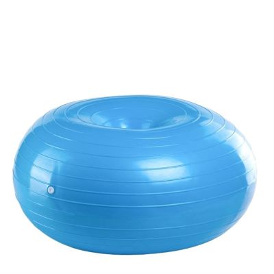 GOMMER Yoga Doughnut Stability Exercise Ball Childbirth Yoga Ball Pilates Training Home Fitness Equipment Pilates Balance Ball for Bodybuilding (Color : 55cm Blue)