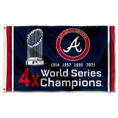Atlanta Braves Years Series Champions 3x5 Foot Grommet Banner Flag