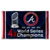 Atlanta Braves Years Series Champions 3x5 Foot Grommet Banner Flag view 1