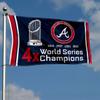 Atlanta Braves Years Series Champions 3x5 Foot Grommet Banner Flag view 3