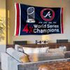 Atlanta Braves Years Series Champions 3x5 Foot Grommet Banner Flag view 4