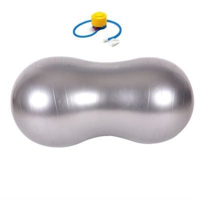 Yoga Balls Sports Pilates Fitness Peanut Exercise Thicken Gym Fit Ball Exercise Pilates Workout Massage Balance Ball at Home for Bodybuilding (Color : Gris)