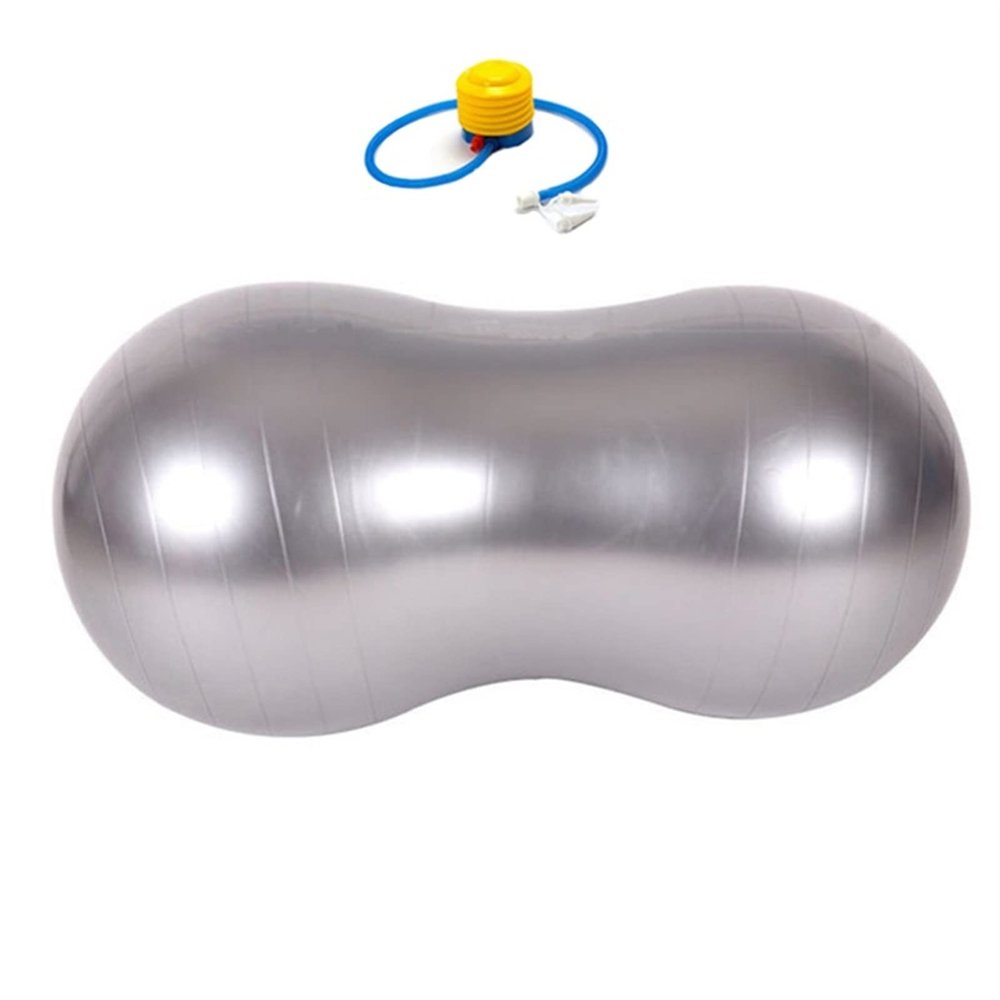 Yoga Balls Sports Pilates Fitness Peanut Exercise Thicken Gym Fit Ball Exercise Pilates Workout Massage Balance Ball at Home for Bodybuilding (Color : Gris)