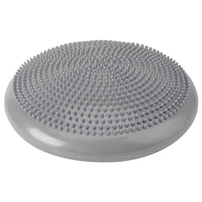 Inflatable Yoga Massage Mat Yoga Balance Disc Massage Pad Cushion Mat Round Inflatable Ball Durable Universal Sports Gym Fitness for Bodybuilding (Color : Grey no Pump)