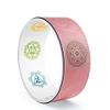 GOMMER PU Color Printing Yoga Wheel, Open Back, Rear gerster, Professional Beginner Stovepipe Yoga Ring, Pula Racing Auxiliary Tool for Bodybuilding (Size : Pink Flower PU) view 1