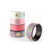 GOMMER PU Color Printing Yoga Wheel, Open Back, Rear gerster, Professional Beginner Stovepipe Yoga Ring, Pula Racing Auxiliary Tool for Bodybuilding (Size : Pink Flower PU) view 2