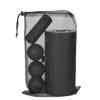 GOMMER 4pcs Yoga Massage Roller & Fitness Ball Foam Roller Set for Back Pain Self-Myofascial Treatment Pilates Muscle Release Exercises for Bodybuilding (Color : Black) view 1