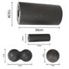 GOMMER 4pcs Yoga Massage Roller & Fitness Ball Foam Roller Set for Back Pain Self-Myofascial Treatment Pilates Muscle Release Exercises for Bodybuilding (Color : Black) view 3