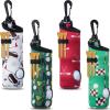 Chivao 4 Pieces Golf Tee Holder Golf Ball Carry Bag Pouch Ball Holder Keychain Belt Clip Gifts Accessories(Vivid Color,Golf) view 1