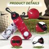 Chivao 4 Pieces Golf Tee Holder Golf Ball Carry Bag Pouch Ball Holder Keychain Belt Clip Gifts Accessories(Vivid Color,Golf) view 3