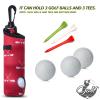 Chivao 4 Pieces Golf Tee Holder Golf Ball Carry Bag Pouch Ball Holder Keychain Belt Clip Gifts Accessories(Vivid Color,Golf) view 4