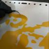 Black Sheep A&G M90 Swiss Camouflage (Pistol) Stencil for Cerakote Gunkote Duracoat Avery Paint mask Sticky Back high Heat Yellow Vinyl view 2