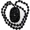 2.3" China Certified Nature Black Obsidian Jade Zhongkui Amulet Hand Made Necklace Pendants 8956 view 1