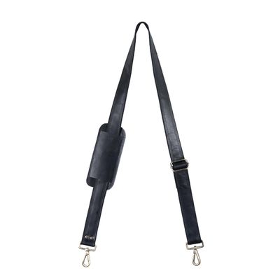 Hell Blues Genuine Leather Black Shoulder Strap Replacement Adjustable with Metal Hook for Messenger Briefcase Shoulder Duffel Laptop Bag