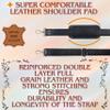 Hell Blues Genuine Leather Black Shoulder Strap Replacement Adjustable with Metal Hook for Messenger Briefcase Shoulder Duffel Laptop Bag view 3