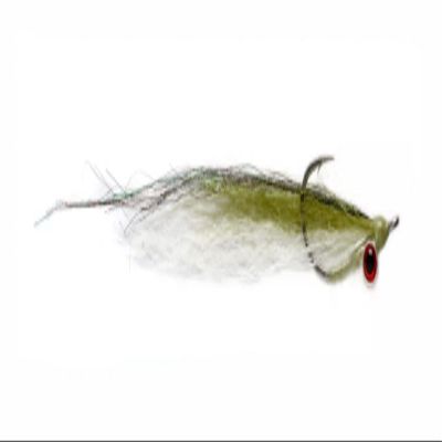 Fulling Mill Clouser Minnow, (Olive/White) Size: 2/0 Fresh & Saltwater