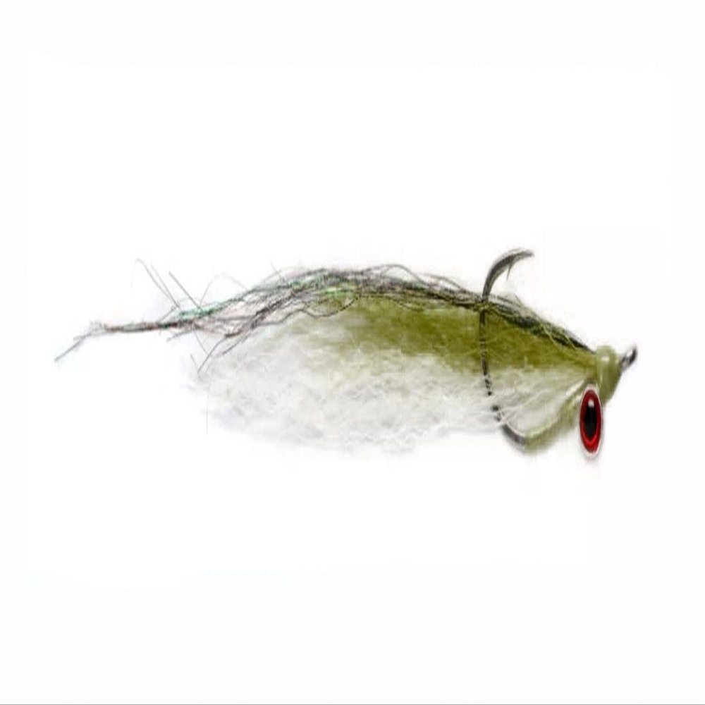Fulling Mill Clouser Minnow, (Olive/White) Size: 2/0 Fresh & Saltwater