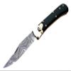 Custom handmade Damascus steel Switch Blade Folding Knife view 1