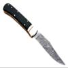 Custom handmade Damascus steel Switch Blade Folding Knife view 4