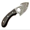 Custom handmade Damascus steel Gut Hook Skinning Knife view 2