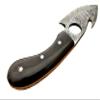 Custom handmade Damascus steel Gut Hook Skinning Knife view 3
